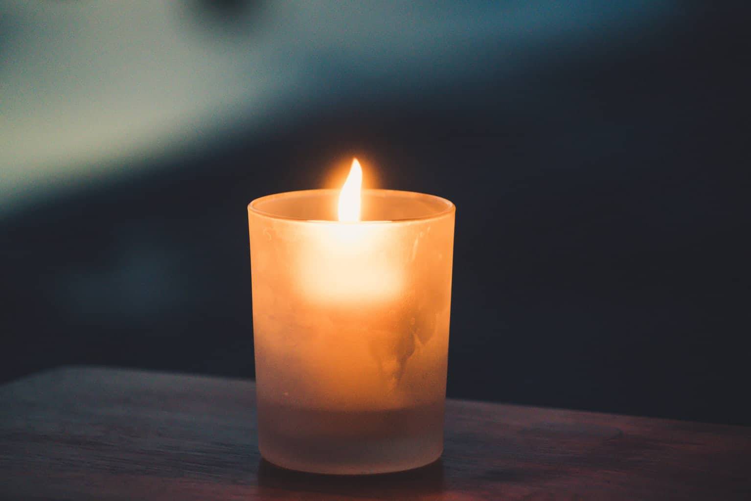 A beautiful lit candle.