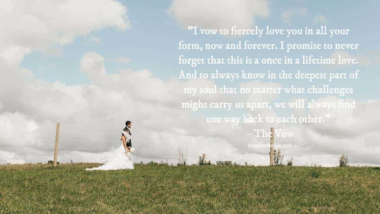 A wedding quote from the Vow.