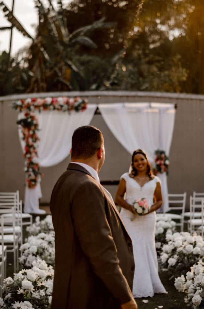 Free Bride and Groom at Wedding Ceremony Stock Photo