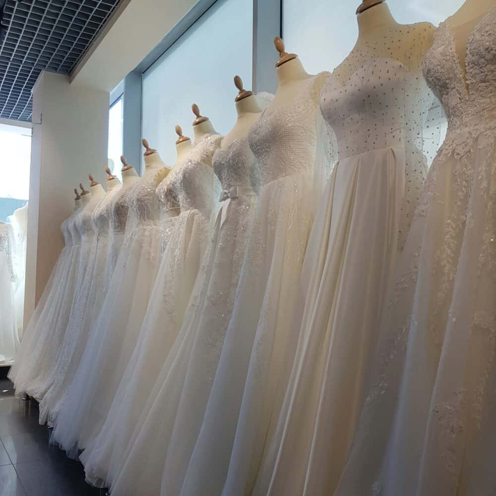 a white dress on a wall