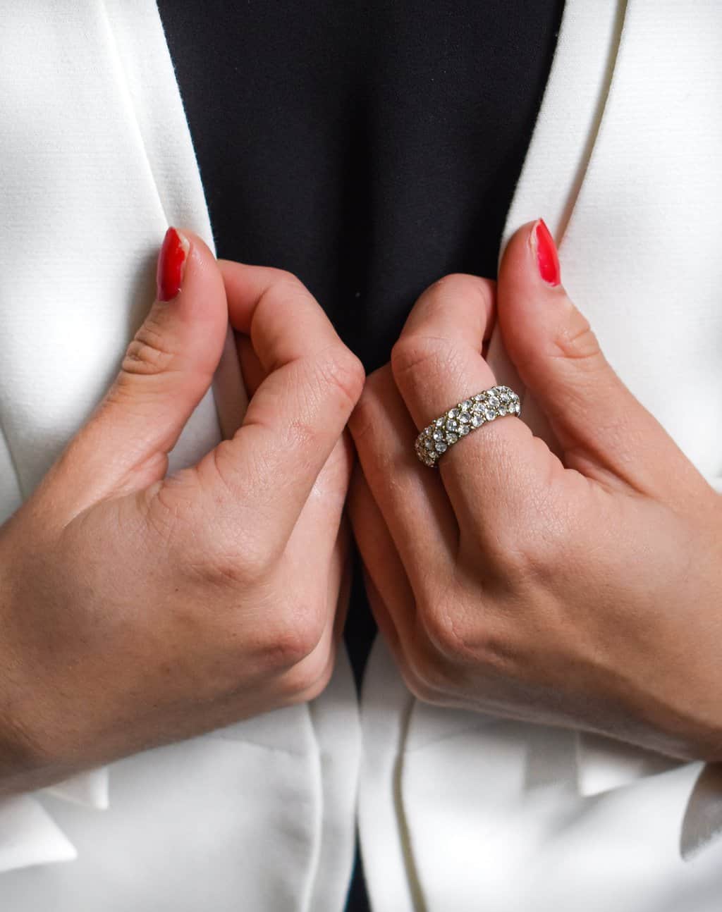 Free Person Wearing Diamond Ring Stock Photo