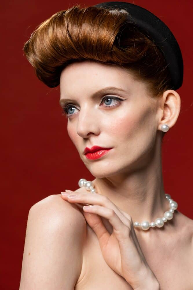 Free A Woman Wearing Pearls Stock Photo