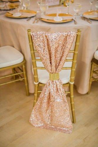 Feminine gold and rose wedding color palette