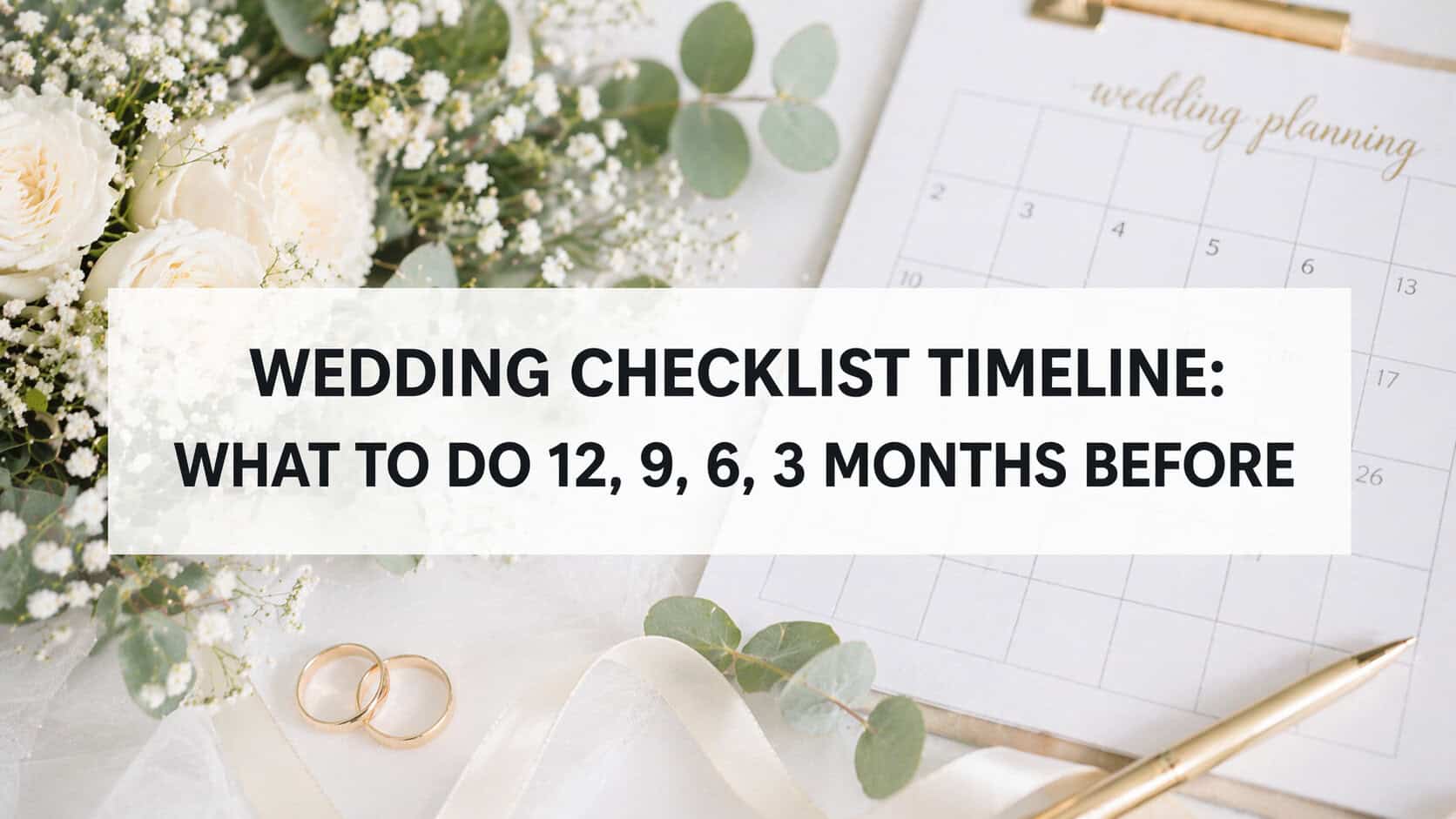 Wedding Checklist Timeline: What to Do 12, 9, 6, 3 Months Before 3