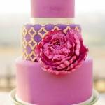 Pink and Purple Wedding Cake